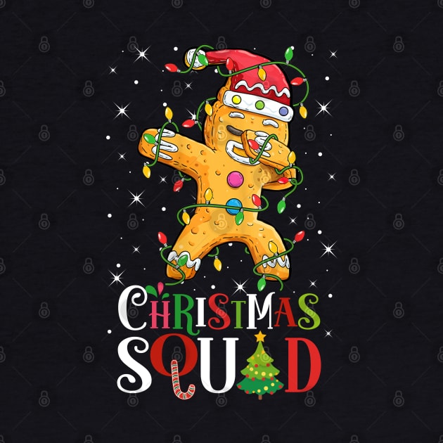 Christmas Squad Funny Xmas Dabbing Gingerbread Christmas Lights by springins